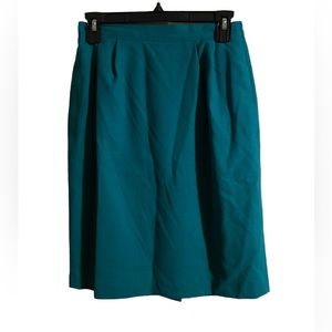 Worthington Petite Vintage Teal Skirt